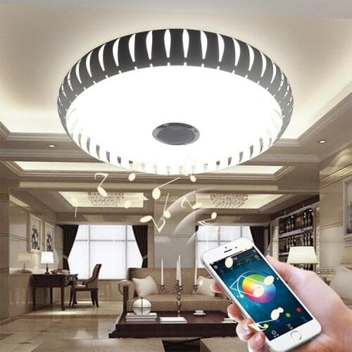Wireless Bluetooth 4.0 Control LED Ceiling Light Music & Multi-Colors Changing Smart led ceiling lamp metal & Acrylic lampshade