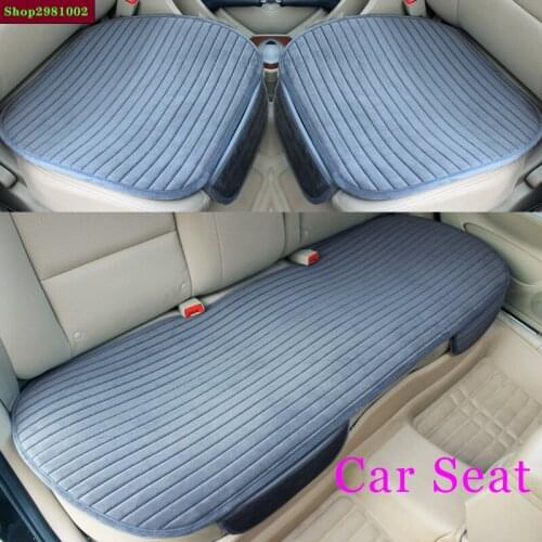 Car Seat Cover Front Rear Flocking Cloth Cushion Non Slide Auto Accessories Universa Seat Protector Mat Pad Keep Warm in Winter