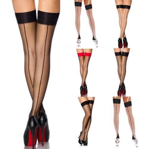 Fashion sexy female net thigh stockings foot type back vertical high womens stockings over the knee stockings Silky носки U