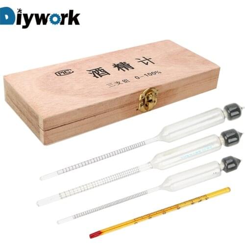 DIYWORK 4 piece/set For Wine Alcohol Professional Breathalyzer Alcohol Tester Concentration Meter 0-100% Alcoholometers