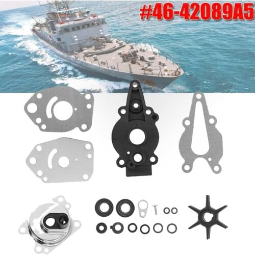For Mercury Mariner Mercury Force 2 Stroke 46-42089A5 47-42038-2 (6-15 HP) Outboard Motor Water Pump Rubber Impeller Repair Kit