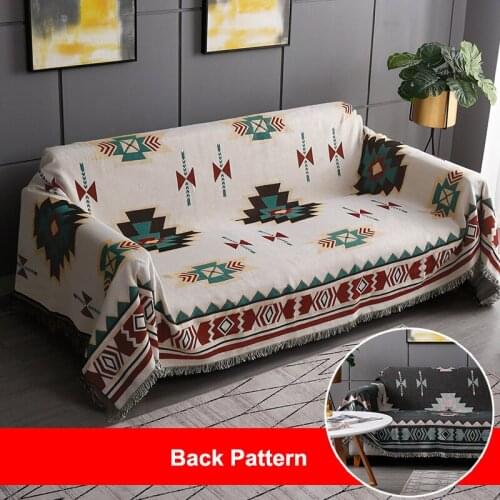 Boho Geometric Knitted Blankets Ethnic Blanket Anti-Mite Throw Towel Sofa Decorative Bed Decor Tassel Wall Tapestry Covers