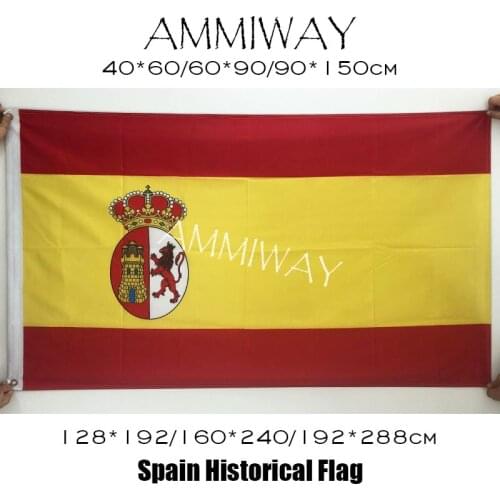 AMMIWAY Any Size Single or Double Sided Spain Spanish 1785–1873 1875–1931 Historical Flags and Banners Polyester Custom Flags