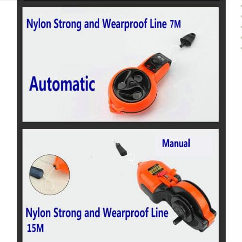 HQ MK01 Woodworking Construction Tool Automatic/Manual Ink Marker Fountain Duct Chalk Line with Big Foam and Nylon Wire