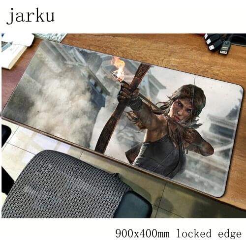 Tomb raider mouse pad gamer 900x400mm notbook mouse mat large gaming mousepad Domineering pad mouse PC desk padmouse accessories