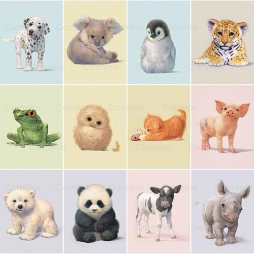 Full Square Round Diamond Embroidery 5D Diamond Painting Cartoon Panda Animal Rhinestones Mosaic Cross Stitch Decor For Interior