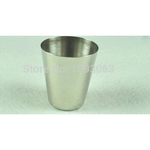 Pack of 20 Cups 1oz Camping Travel White Wine Cup Portable Stainless Steel Tots Shots Whisky Jigger Bar