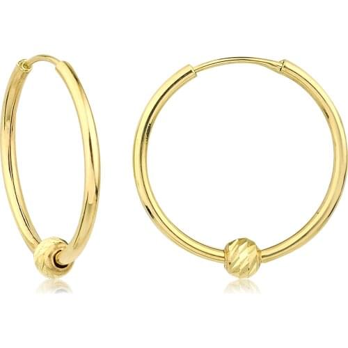 14k Doric Hoop Earrings W4E35068