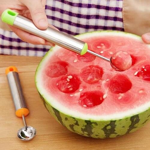 Stainless Steel Fruit Melon Ball Maker Scoop Ice Cream Spoon Kitchen Gadget Tool