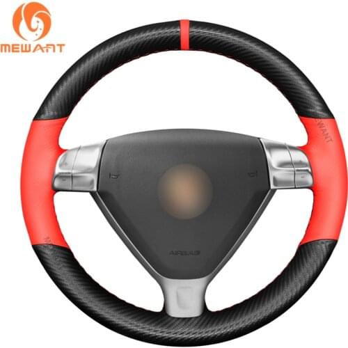 MEWANT Black Matte PU Carbon Fiber Steering Wheel Cover for Porsche 911 997 Boxster 987 Cayman 987 2004 2005 2006 2007 2008-2009