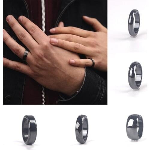 2/4/6Mm Black Brushed Fashion Ceramic Ring Women Men Wedding Rings Engagement Band Female Jewelry Top Quality Woman Ring 2021