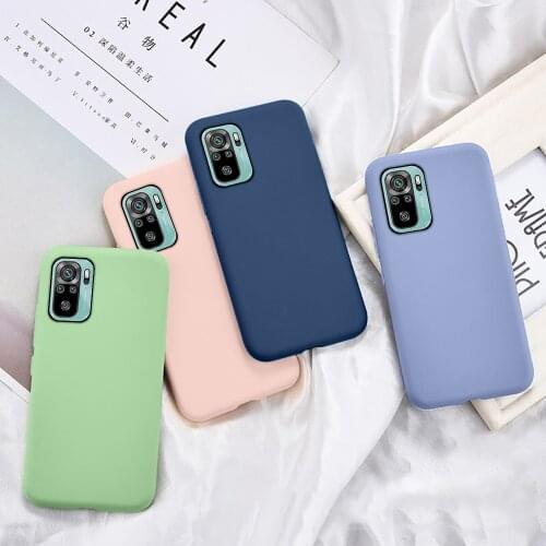 Liquid Silicone Luxury Case For Xiaomi Redmi Note 10 4G Soft Color For RedmiNote10Pro Readmi Redme Note10 10Pro Protective Coque