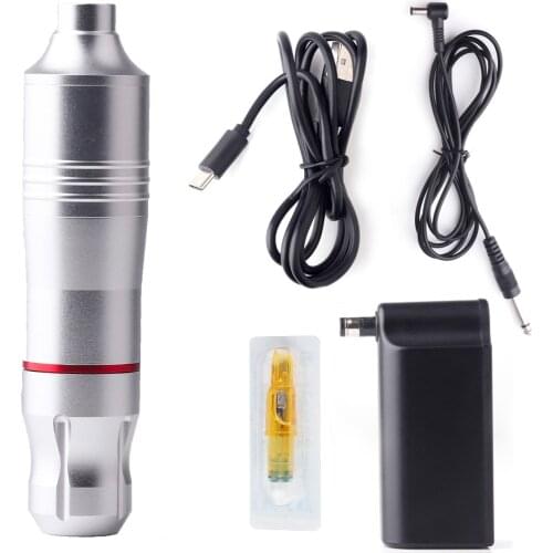 Tattoo Machine Set Wireless Tattoo Equipment Pen Motor Machine Power Supply Tattoo Pen Set Tattoo Transformer for Body Art Tool