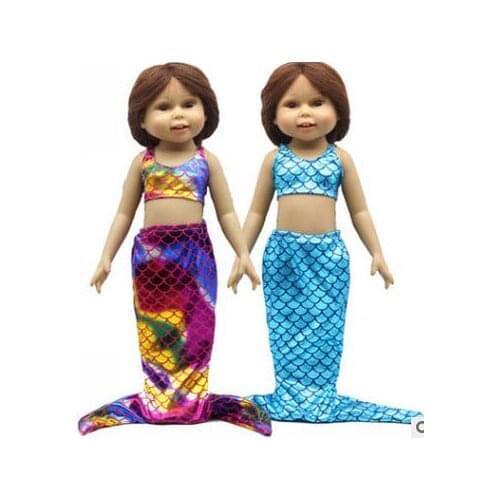 Mermaid Tail Dress for American Girl Our Generation Doll 18 inch Dolls Clothes