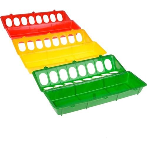 Plastic Pheasant Feeding Bucket Chicken Farming Tool Chick Flip-Top Poultry Ground Feeder Chicken Poultry Feeder Trough