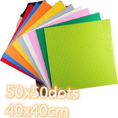 1PCS Super Big Size 40*40cm base plate for Small Bricks Blocks compatible most brands 50*50 dots Base Plate Board