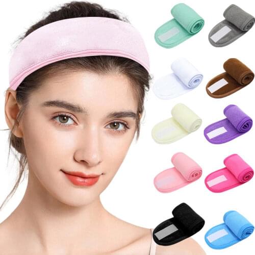 Towel Head Band Sweat Hairband Head Wrap Non-slip Stretchable Washable Headband Hair band for Sports Face Wash Makeup
