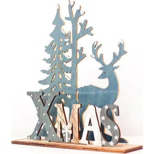 Xmas Elk Wood Craft Christmas Tree OrnamentChristmas Decoration For Home Wooden Pendant Exquisite And Fashionable Appearance