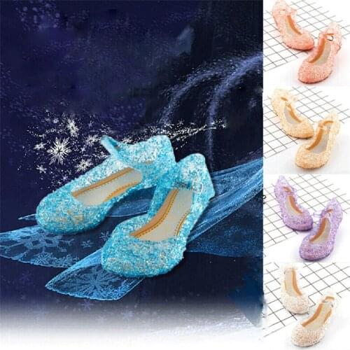 Sandalias niña Kids Girls Crystal Sandals Princess Cosplay Party Dance Shoes 25 26 27 28 29