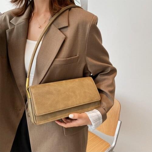 Womens Shoulder Bags Female Clutch Fashion Shoulder Bags Handbag Leather PU Underarm Bag Ladies Large Capacity Shoulder Purses