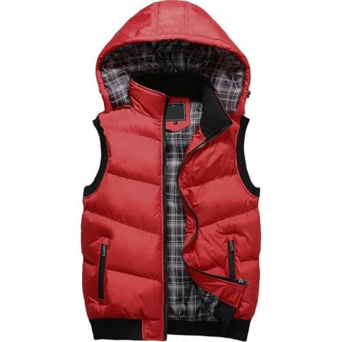 UNIVOS KUNI 2019 Winter Hooded chalecos para hombre Version Cotton Homme Coat Casual Sportswear Couple Thick Warm Men Vest Q599