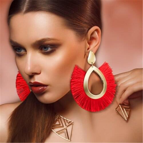 Fashion Bohemian Big Tassel Earrings for Women 2019 Trendy Statement Large Fringe Drop Dangle Earring Pendientes Jewelry brincos