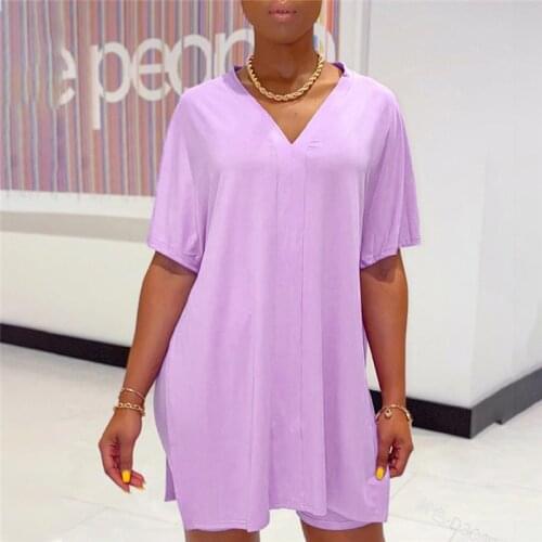 Women Casual Solid Color Pajama Set Ladies Slim V-neck Bat Sleeve Pajama For Female Two-piece Large Size