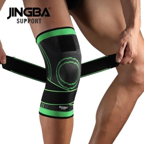 JINGBA SUPPORT 1 PC Bandage Compression Knee Brace Support Sports Basketball Knee Protector Volleyball Knee Pads Rodillera