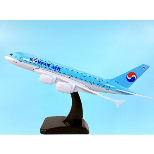 18CM 1:400 Scale Airbus A380 Korean Air Airplane Aircraft Plane Alloy Airliner Aviation Model Adult Boys Gift Toys Collect Show