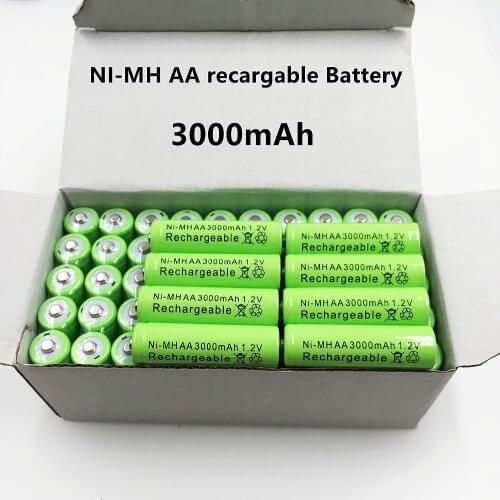 2021 lote 1,2V 3000 mAh NI MH AA Pre-cargado bateras recargables NI-MH recargable AA batera para juguetes micrfono de la cmara