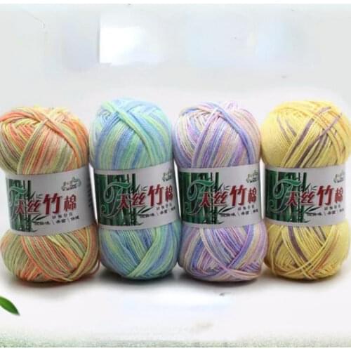 Tencel Bamboo Cotton Wool Hollow Skirt Baby Baby Baby Bamboo Charcoal Cotton Yarn Hand-knitted Crochet Fine Wool Wholesale