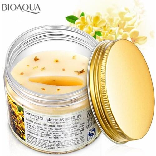 80Pcs/Bottle Golden Osmanthus Eye Mask Patch Eye Care Moisturizing Anti Wrinkle Remove Eye Pouch Fine Lines Fading Dark Circle