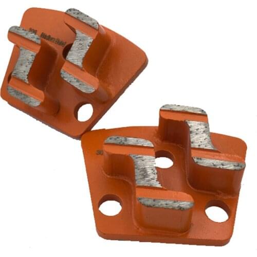 Bar Hole Two Z Shape Segments Trapezoid Diamond Grinding Scraper Magnetic ASL Diamond Grinding Plate For Floor Grinder 9PCS