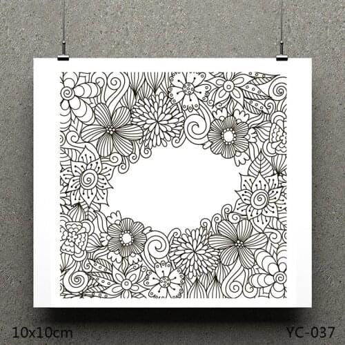 AZSG Flower greeting card Clear Stamps/seal for DIY Scrapbooking/Card Making/Photo Album Decoration Supplies