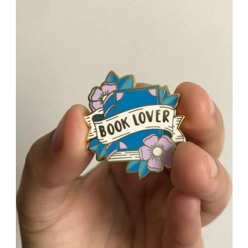 Beautiful Book Lover Hard Enamel Pins Gorgeous Pastel Plant Flowers Brooches Women Men Backpack Collar Lapel Badges Jewelry Gift