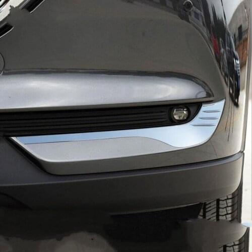 For Mazda CX-5 2017 2PCS ABS Chrome High Quality Car Front Headlight Fog Lamp Eyelid Eyebrow Cover Trim Car Styling Accessories