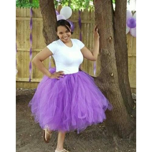 Purple Dance Costume Fluffy Girl Women Tutu Skirts Ball Gown Photo Photograph Tulle Skirt Birthday Party Clothes Clothing Dress