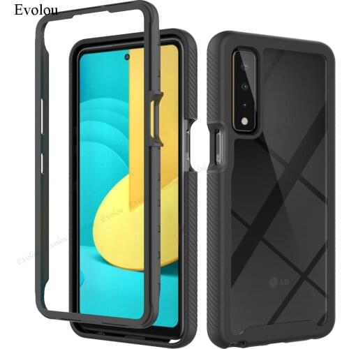 Hybrid Armor Shockproof Case For LG Stylo 7 6 K52 K22 K92 K51 G9 Q51 Case Transparent Rugged Hard PC Cover For LG Velvet Refect