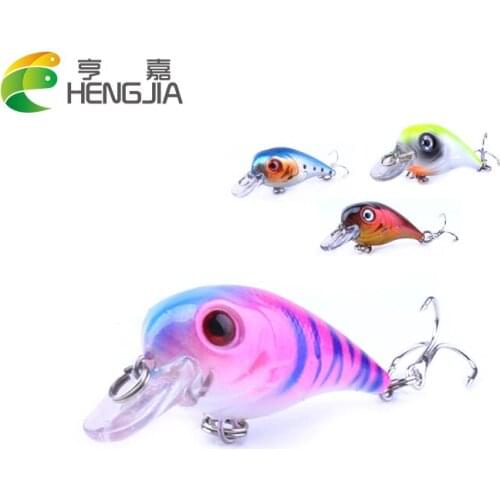 HENGJIA 1pc plastic hard crankbaits artificial wobblers swim baits catfish pesca fishing tackles 5cm 5g