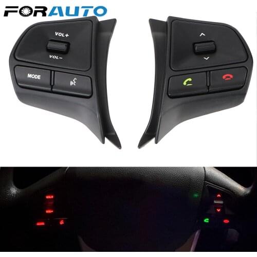 Audio Volume Music Phone Control Button Steering Wheel Button With Backlight K2 Switch Telephone Sound For KIA RIO 2011-2014