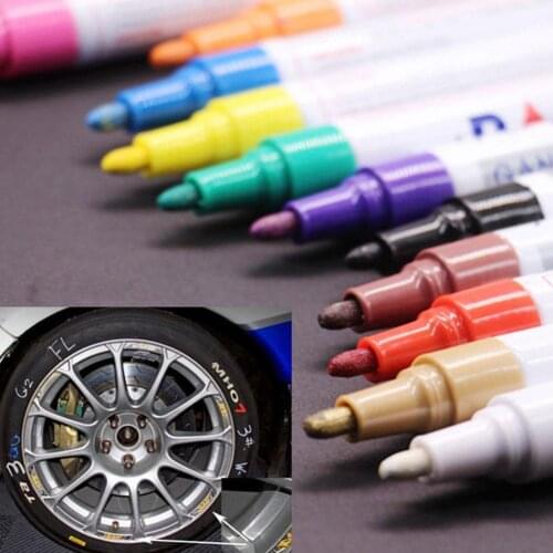 Fashion Universal Waterproof Oil Permanent Paint Marker pen Car Tread Metal Tire Tyre Motorcycle Tyre Pen Rubber Paint Pens G4R9