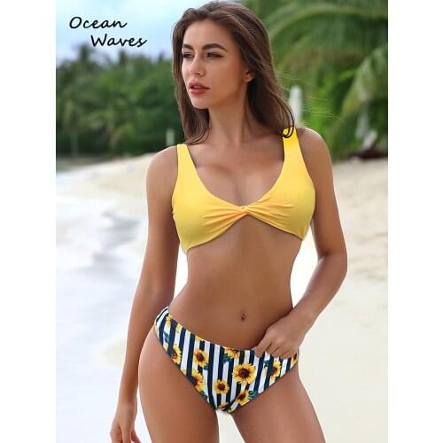 2021 New Push Up Floral Bikini Set Womens Swimsuit Sexy Two Pieces Girls Bikinis Beachwear Bathing Suits Swimwear Brazilian