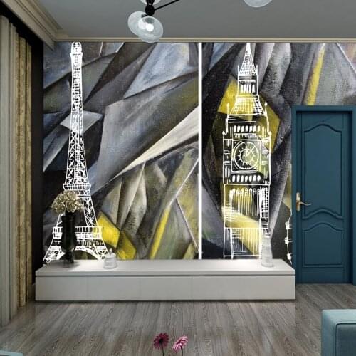 Custom Wallpaper 3d European Landmark Big Ben City Building Murals for Living Room Cafe Background Wall Decor Papel De Parede