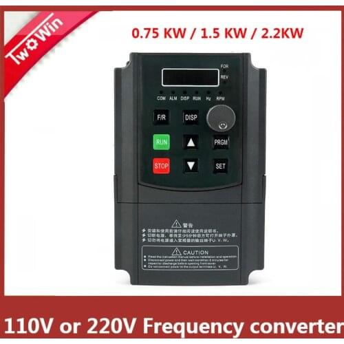 220V 0.75 KW / 1.5kw / 2.2KW Frequency Converter 110V Variable Frequency Drive Converter VFD Converter for motor speed control
