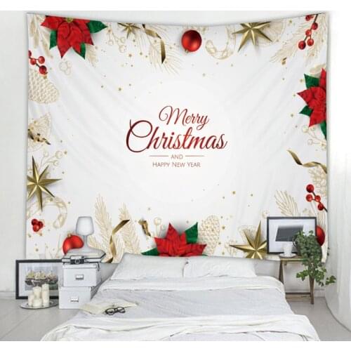 Christmas tapestry Christmas background art ornaments Christmas home decoration 2021 New Year wall covering tapestry decoration