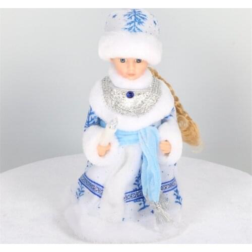 Russian Version Snow Maiden Santa Claus Doll Talking Toys Electric Musical Christmas Doll Decorations Christmas Gifts for Kids