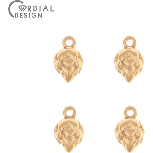 Cordial Design 100Pcs 7*12MM Earrings Accessories/Charms/Flower Shape/Hand Made/Jewelry Findings & Components/Copper/Pendant