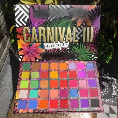 Long-lasting 40 Colors Matte & Shimmer Eyeshadow Palette Makeup Carnival Edition Colourful Brighten Eye Pressed Powder 12Pcs/lot