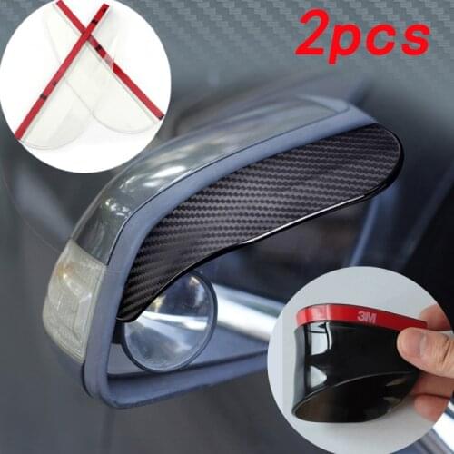 Carbon fiber texture car rearview mirror rain brow rain cover mirror sunny rain cover rain board