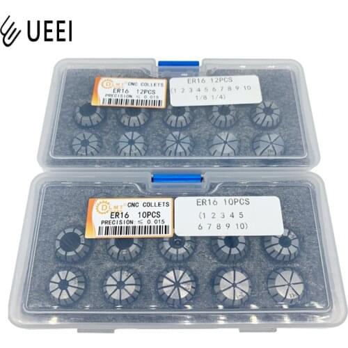 UEEI ER16 ER Collet Set Precision Spring Collet Chuck 0.015 0.008mm For CNC Milling Tool Holder Engraving Machine Spindle Motor